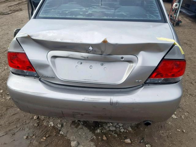 JA3AJ26E26U072804 - 2006 MITSUBISHI LANCER ES SILVER photo 9