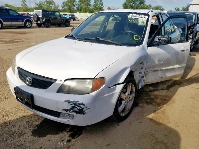 JM1BJ225231131004 - 2003 MAZDA PROTEGE DX WHITE photo 2