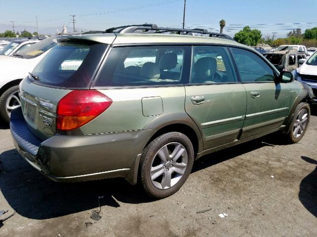 4S4BP86C364334167 - 2006 SUBARU LEGACY OUT GREEN photo 4