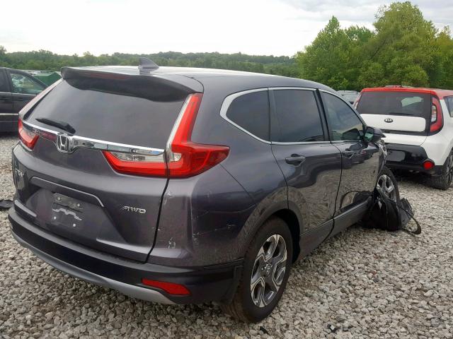 2HKRW2H85JH664939 - 2018 HONDA CR-V EXL GRAY photo 4