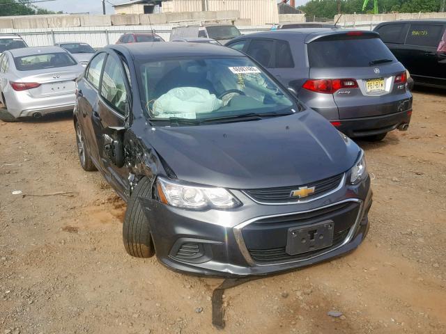 1G1JF5SB3K4124119 - 2019 CHEVROLET SONIC PREM GRAY photo 1