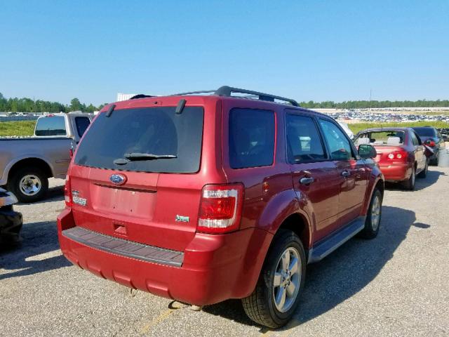 1FMCU0DG5CKA41592 - 2012 FORD ESCAPE XLT RED photo 4