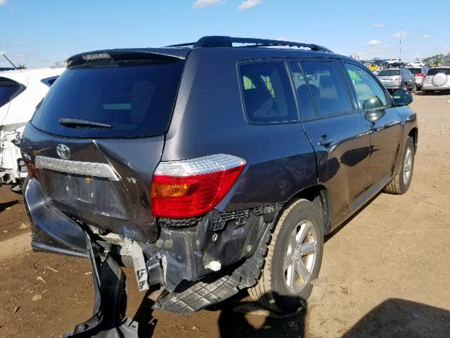 JTEDS41A182067339 - 2008 TOYOTA HIGHLANDER GRAY photo 4