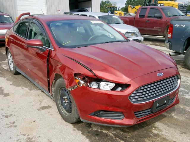 3FA6P0G77DR234835 - 2013 FORD FUSION S RED photo 1