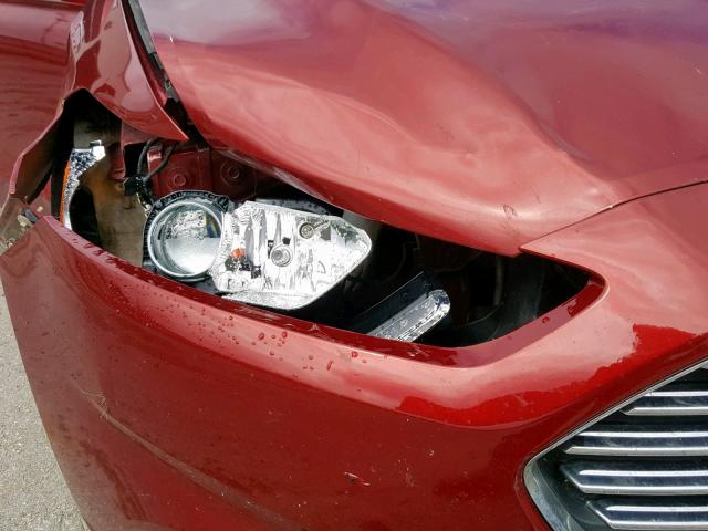 3FA6P0G77DR234835 - 2013 FORD FUSION S RED photo 9