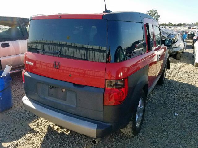 5J6YH18665L007853 - 2005 HONDA ELEMENT EX RED photo 4