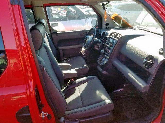 5J6YH18665L007853 - 2005 HONDA ELEMENT EX RED photo 5