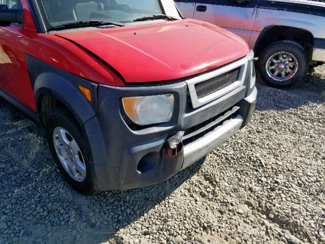 5J6YH18665L007853 - 2005 HONDA ELEMENT EX RED photo 9