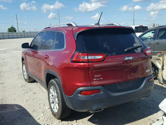 1C4PJMCS0FW709503 - 2015 JEEP CHEROKEE L BURGUNDY photo 3