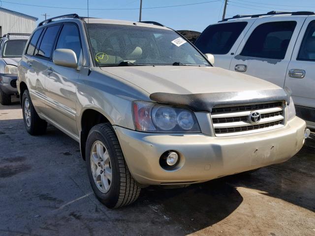 JTEHF21AX20062489 - 2002 TOYOTA HIGHLANDER BEIGE photo 1