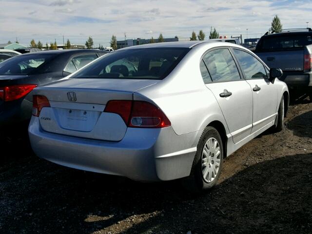 1HGFA16306L808159 - 2006 HONDA CIVIC DX V SILVER photo 4