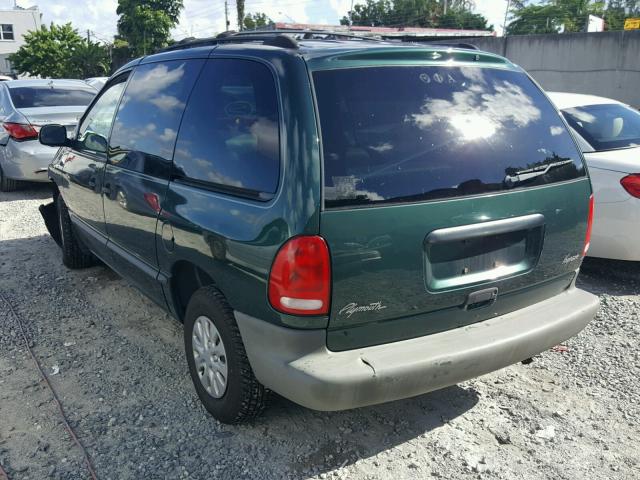 2P4FP2535WR695560 - 1998 PLYMOUTH VOYAGER GREEN photo 3