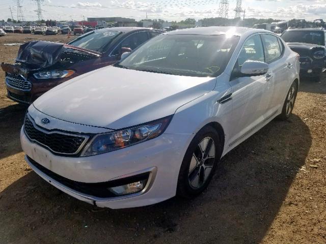 KNAGM4AD7B5000267 - 2011 KIA OPTIMA HYB WHITE photo 2