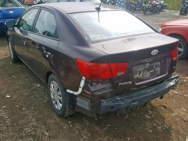 KNAFU4A22A5826727 - 2010 KIA FORTE EX PURPLE photo 3