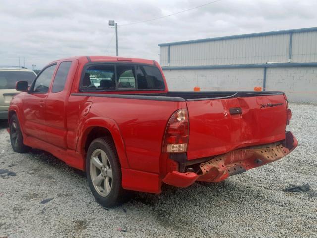 5TETU22N06Z248604 - 2006 TOYOTA TACOMA X-R RED photo 3