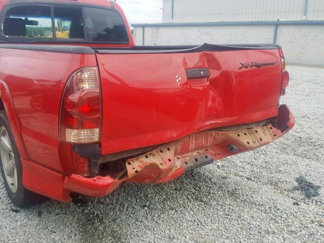 5TETU22N06Z248604 - 2006 TOYOTA TACOMA X-R RED photo 9