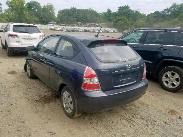 KMHCM36C49U109549 - 2009 HYUNDAI ACCENT GS BLUE photo 3