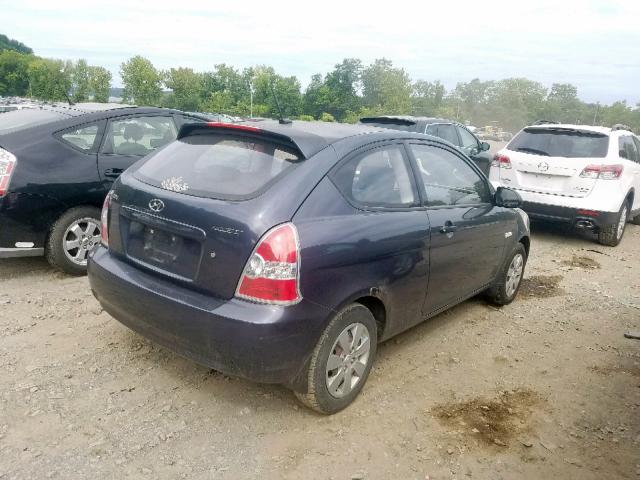 KMHCM36C49U109549 - 2009 HYUNDAI ACCENT GS BLUE photo 4