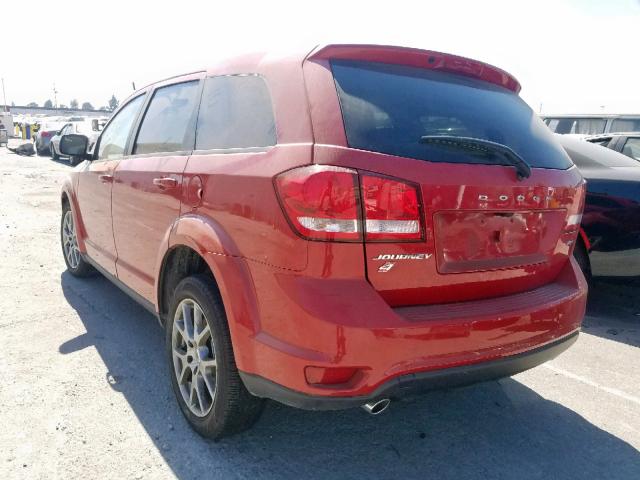 3C4PDDEG8KT764572 - 2019 DODGE JOURNEY GT RED photo 3