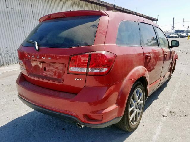 3C4PDDEG8KT764572 - 2019 DODGE JOURNEY GT RED photo 4