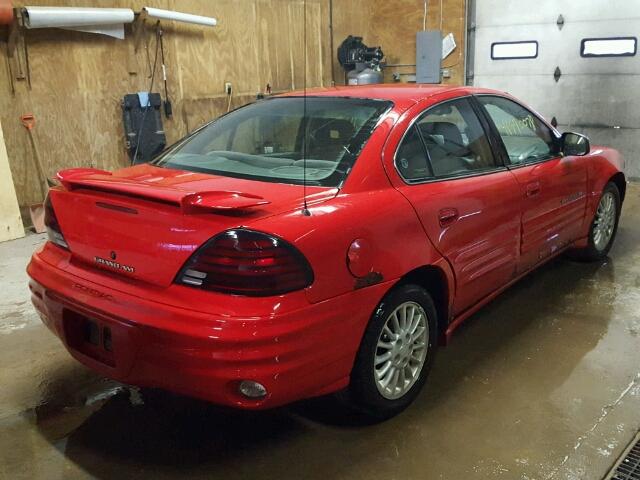 1G2NE52E7XC521761 - 1999 PONTIAC GRAND AM S წითელი ფოტო 4