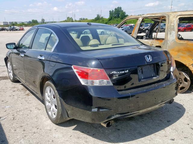 1HGCP3F85AA031507 - 2010 HONDA ACCORD EXL BLACK photo 3