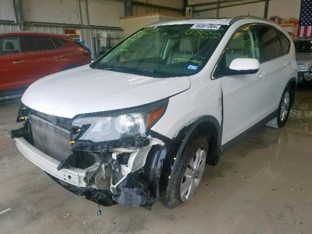 5J6RM3H74DL008535 - 2013 HONDA CR-V EXL WHITE photo 2