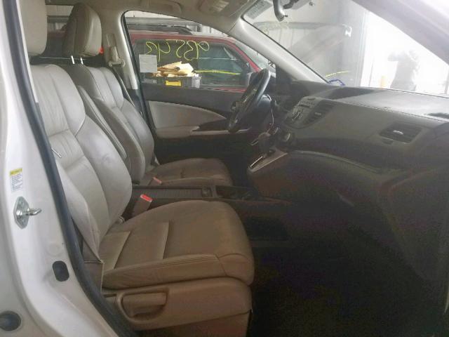 5J6RM3H74DL008535 - 2013 HONDA CR-V EXL WHITE photo 5