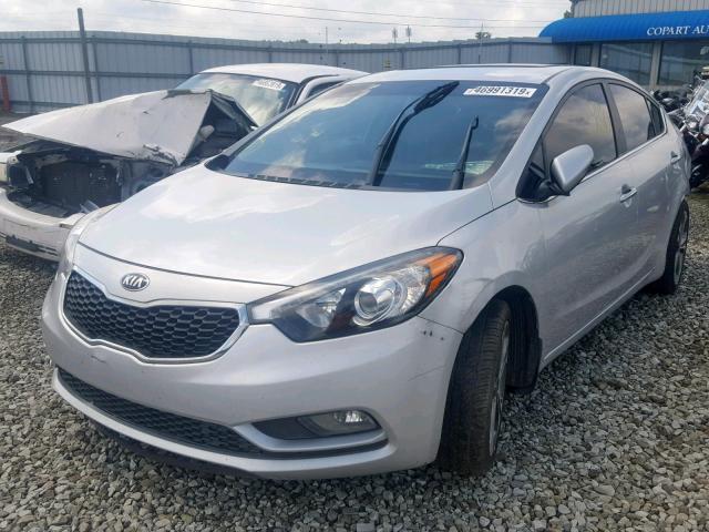 KNAFX4A86F5331109 - 2015 KIA FORTE EX SILVER photo 2