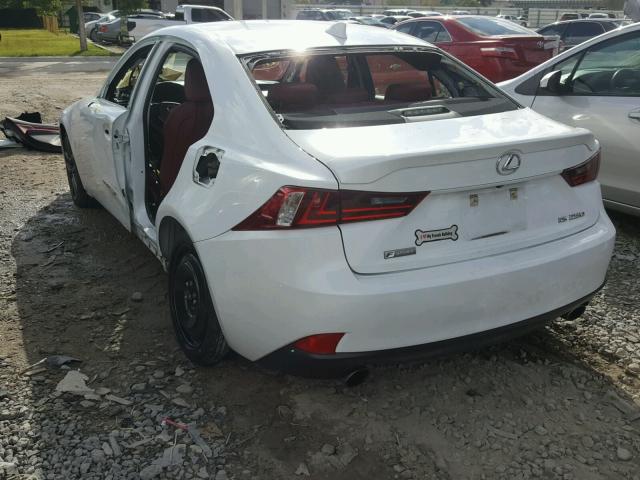 JTHBF1D28F5047747 - 2015 LEXUS IS 250 WHITE photo 3