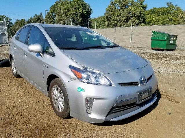 JTDKN3DP2D3046534 - 2013 TOYOTA PRIUS PLUG SILVER photo 1