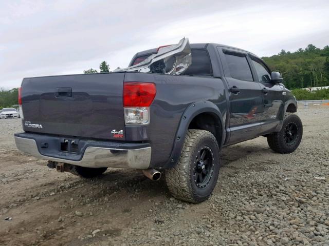 5TFDY5F16CX237465 - 2012 TOYOTA TUNDRA CRE GRAY photo 4