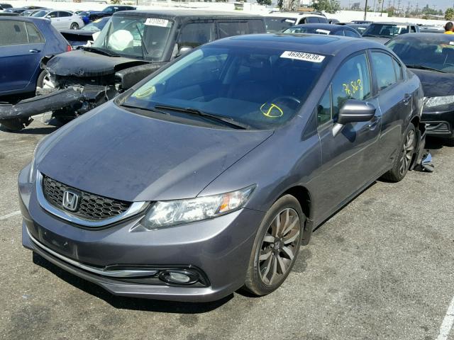 2HGFB2F9XFH532657 - 2015 HONDA CIVIC EXL GRAY photo 2