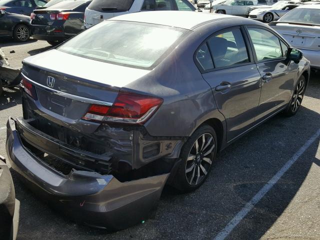 2HGFB2F9XFH532657 - 2015 HONDA CIVIC EXL GRAY photo 4