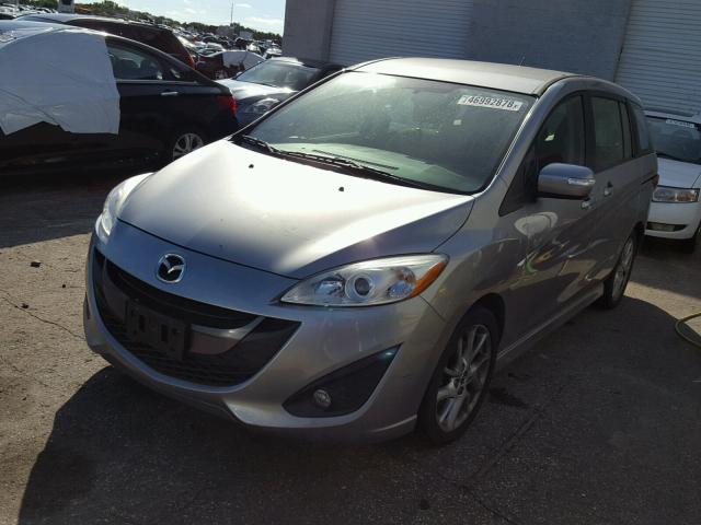 JM1CW2CL3D0150607 - 2013 MAZDA 5 GRAY photo 2