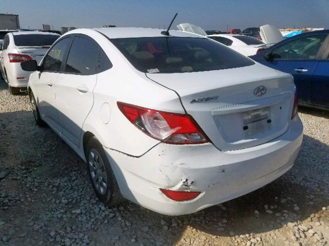 KMHCT4AE3GU039248 - 2016 HYUNDAI ACCENT SE WHITE photo 3