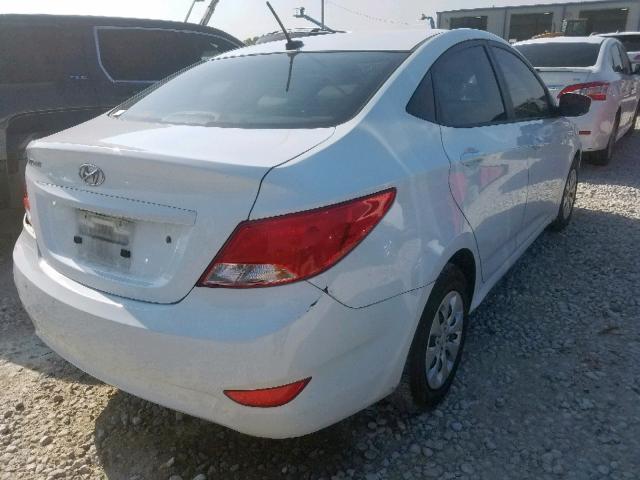 KMHCT4AE3GU039248 - 2016 HYUNDAI ACCENT SE WHITE photo 4