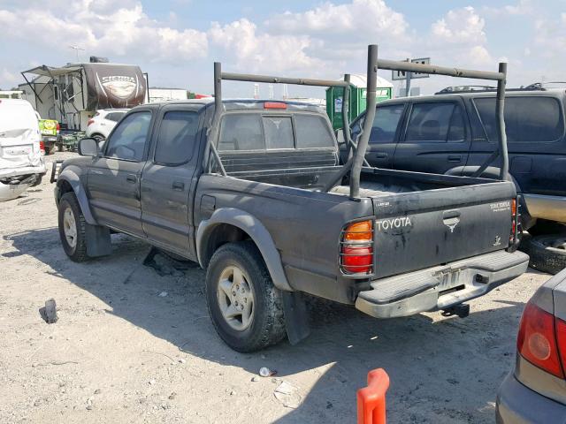 5TEGN92N41Z773259 - 2001 TOYOTA TACOMA DOU BLACK photo 3