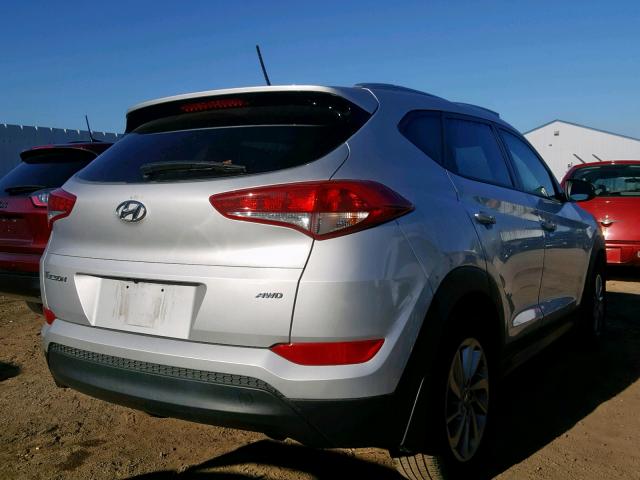 KM8J3CA46GU126425 - 2016 HYUNDAI TUCSON LIM SILVER photo 4