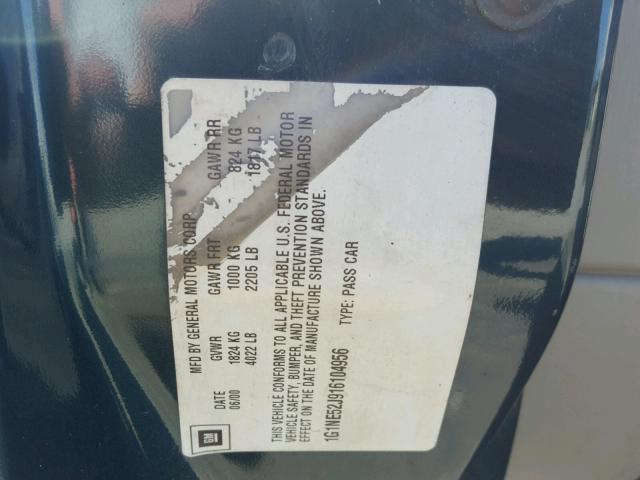 1G1NE52J916104956 - 2001 CHEVROLET MALIBU LS 绿色 照片 10