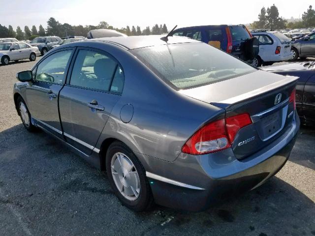 JHMFA3F27AS002396 - 2010 HONDA CIVIC HYBR GRAY photo 3