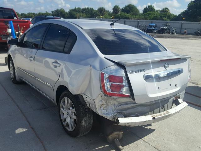 3N1AB6AP1BL687172 - 2011 NISSAN SENTRA 2.0 SILVER photo 3