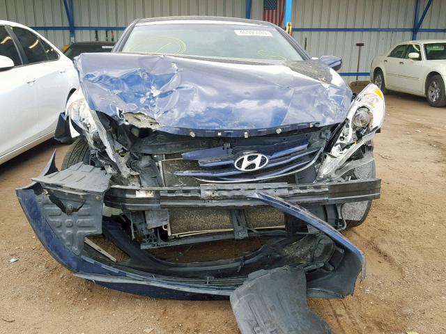 5NPEB4AC1CH309550 - 2012 HYUNDAI SONATA GLS BLUE photo 9