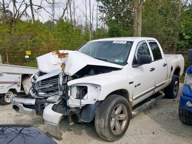 1D7HU18278S589072 - 2008 DODGE RAM 1500 S WHITE photo 2