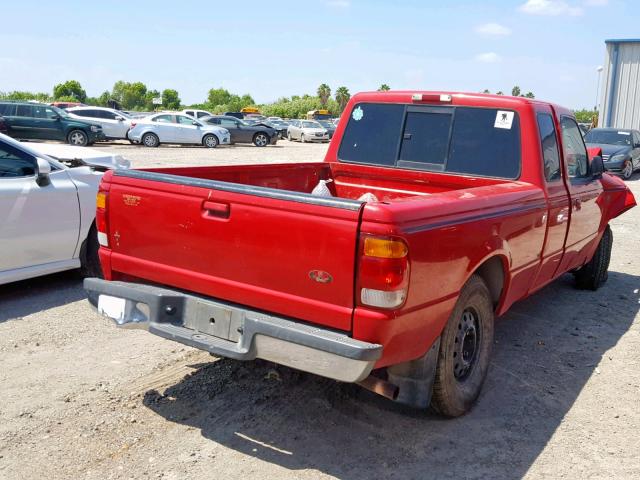 1FTYR14U1WPA79528 - 1998 FORD RANGER SUP RED photo 4