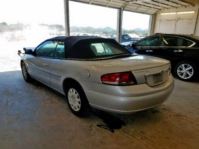 1C3EL45X64N113569 - 2004 CHRYSLER SEBRING LX SILVER photo 3