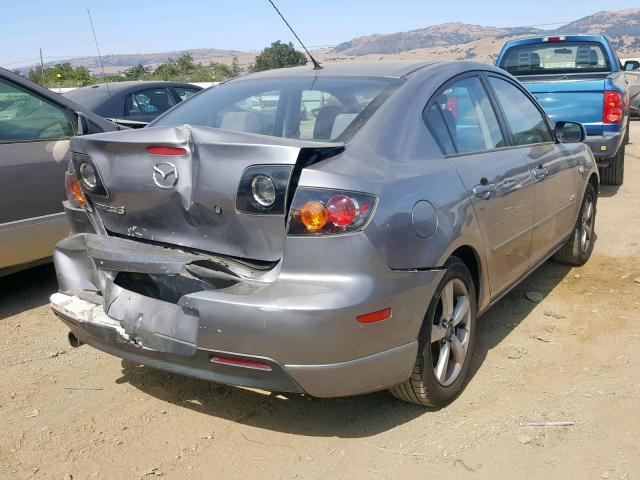 JM1BK323241170629 - 2004 MAZDA 3 S GRAY photo 4