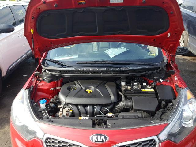 KNAFZ4A89F5322348 - 2015 KIA FORTE EX RED photo 7