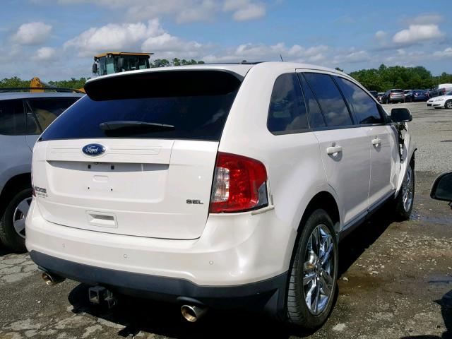 2FMDK3JC9CBA01703 - 2012 FORD EDGE SEL WHITE photo 4