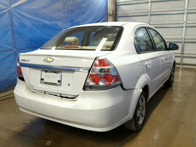 KL1TD5DE0BB148989 - 2011 CHEVROLET AVEO LS WHITE photo 4